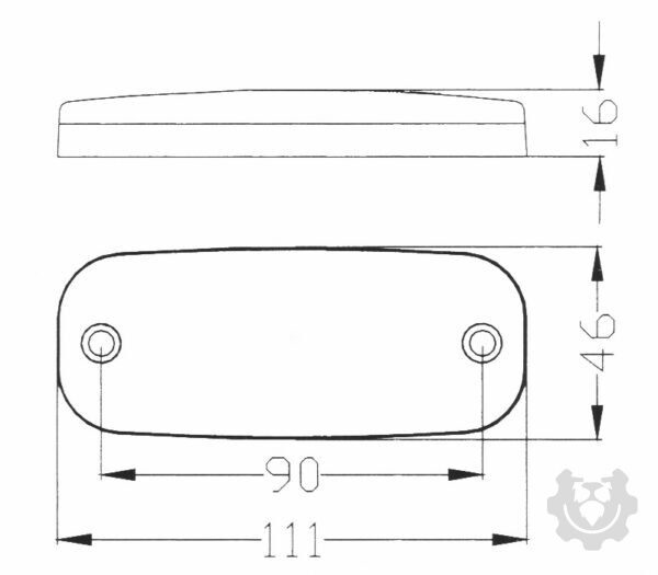 Фонарь габаритный передний белый LEDWORKER TRS 016 W